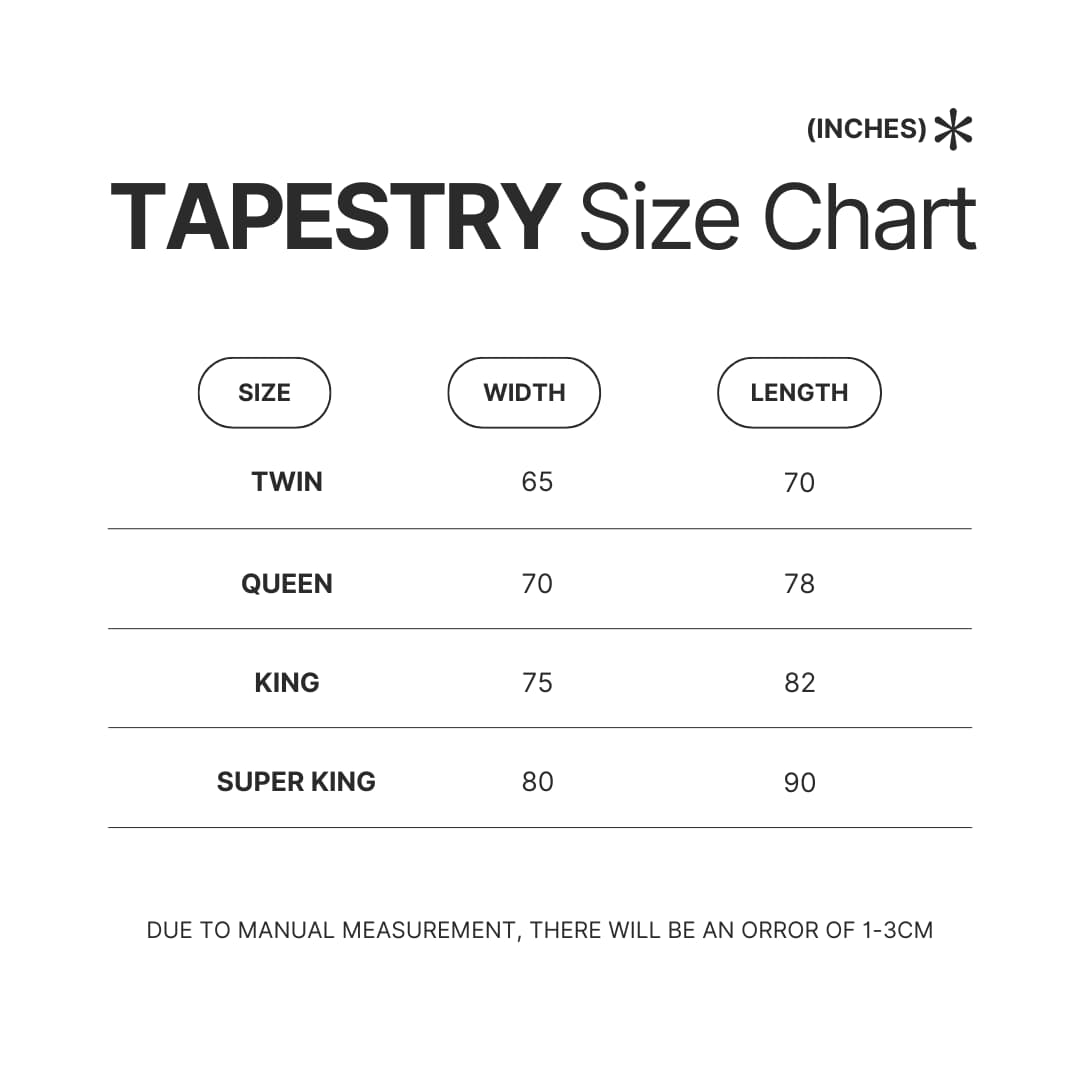 Tapestry Size Chart - Babymetal Shop