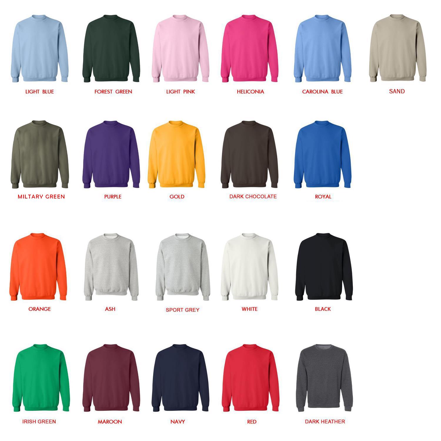 sweatshirt color chart - Babymetal Shop