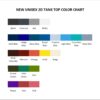 tank top color chart - Babymetal Shop